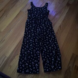 Floral Black Kids One Piece jump suit